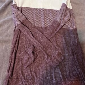 Pink Clover Purple and Cream Crew Neck Sweater